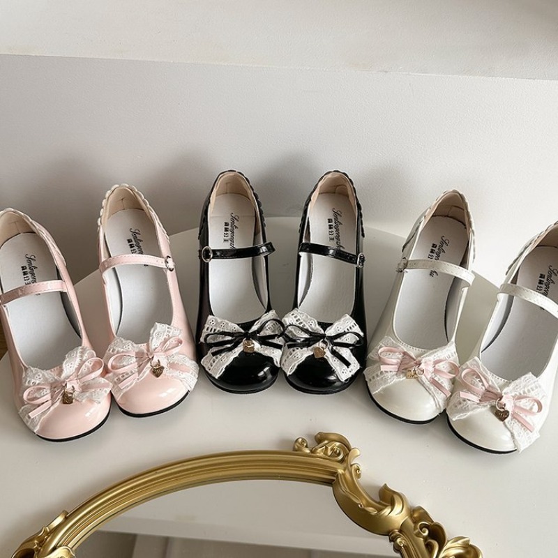 Patent Leather Pump - Sweet Lolita Butterfly-knot Women Mary Jane