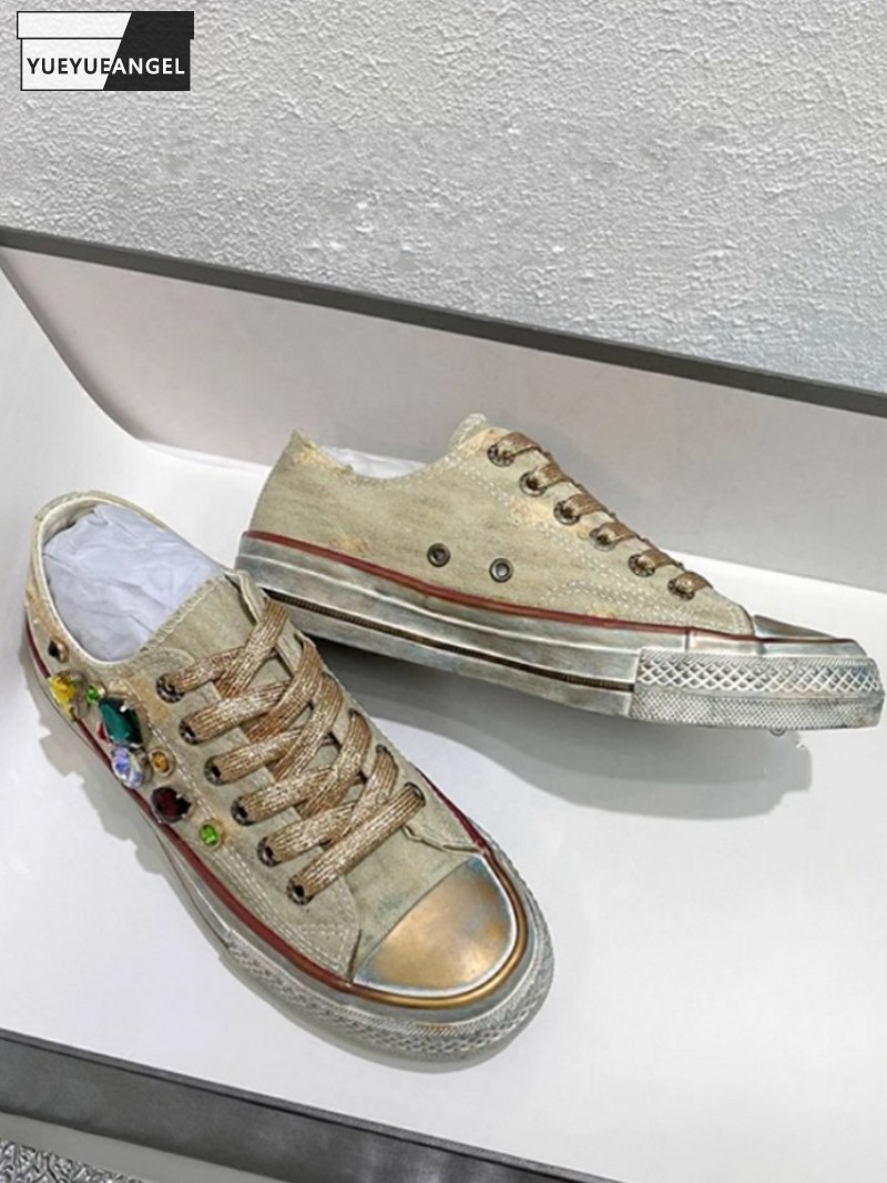 Women Shoes Joggers - Vintage Women Low Cut Lace Up