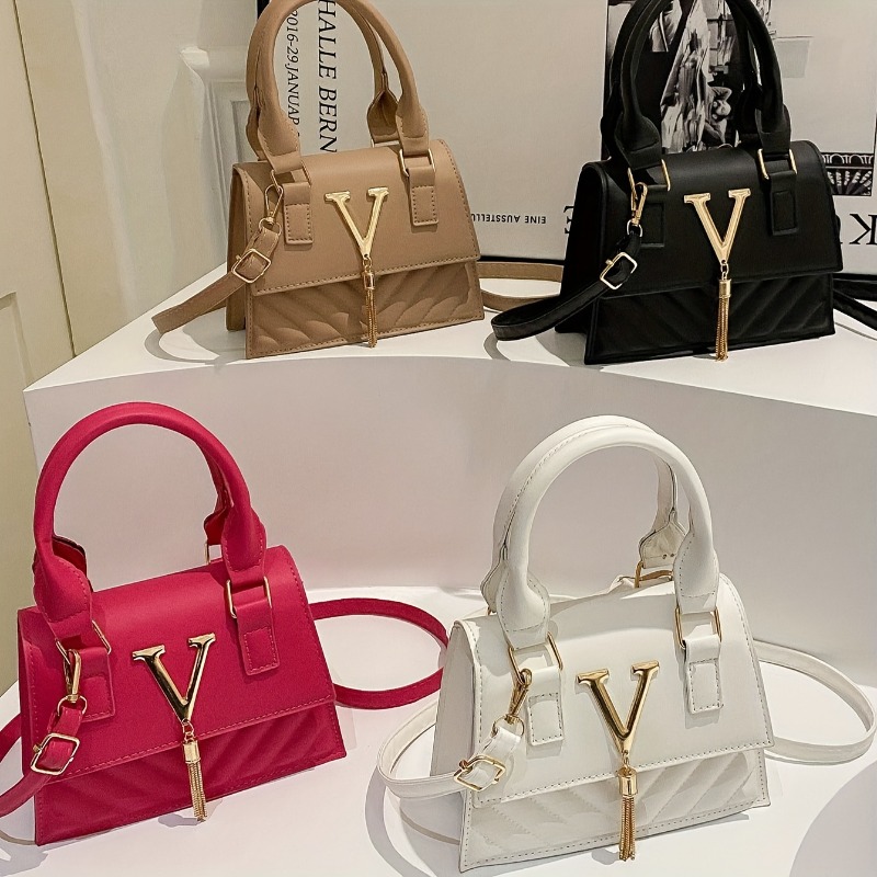 Women'S Shoes Louis Vuitton - Fashion Quilted Top-Handle Bag, Gold V-Shape