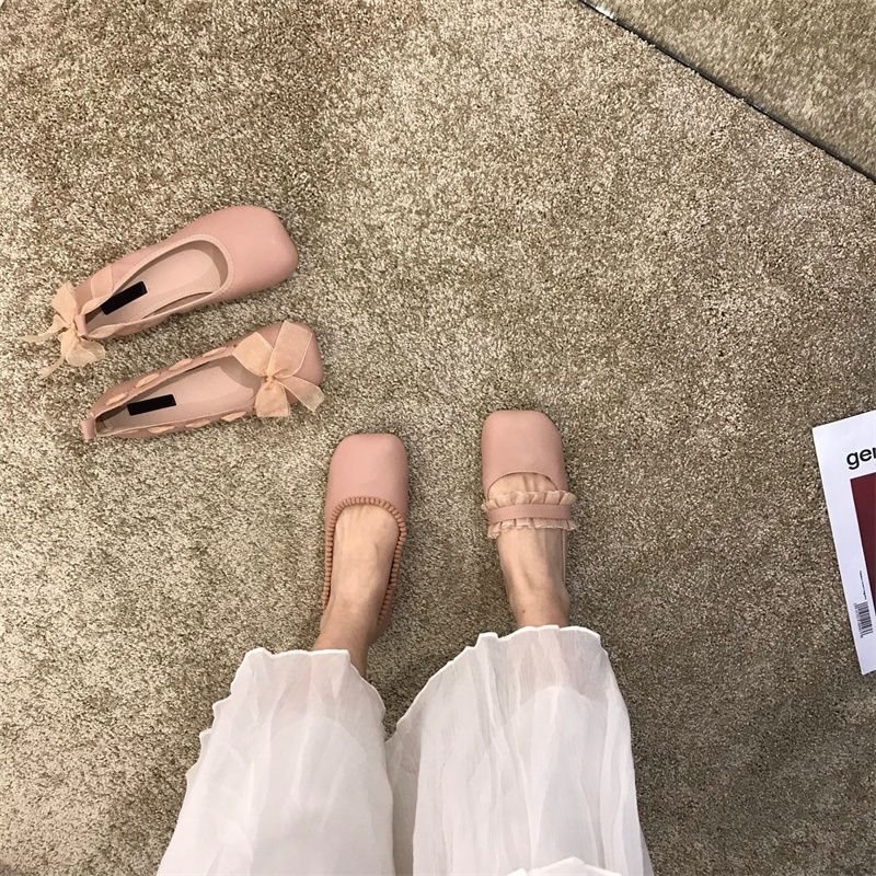 Women Shoes Quick Delivery - Summer Square Toe Slip-on Ladies Footwear