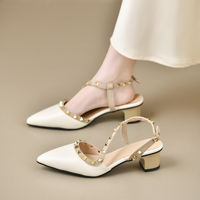 Women'S Shoes Trendy - Women Shiny Back Buckle Strap Fashionable