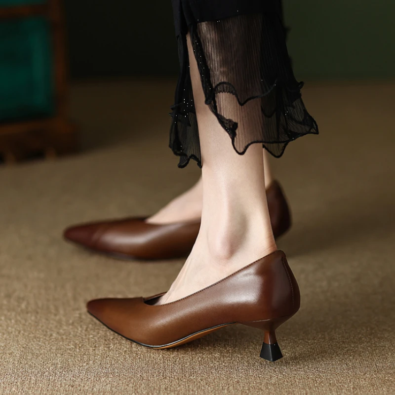 Women Shoes Quick Delivery - Square Heels with Medium Ladies Pumps