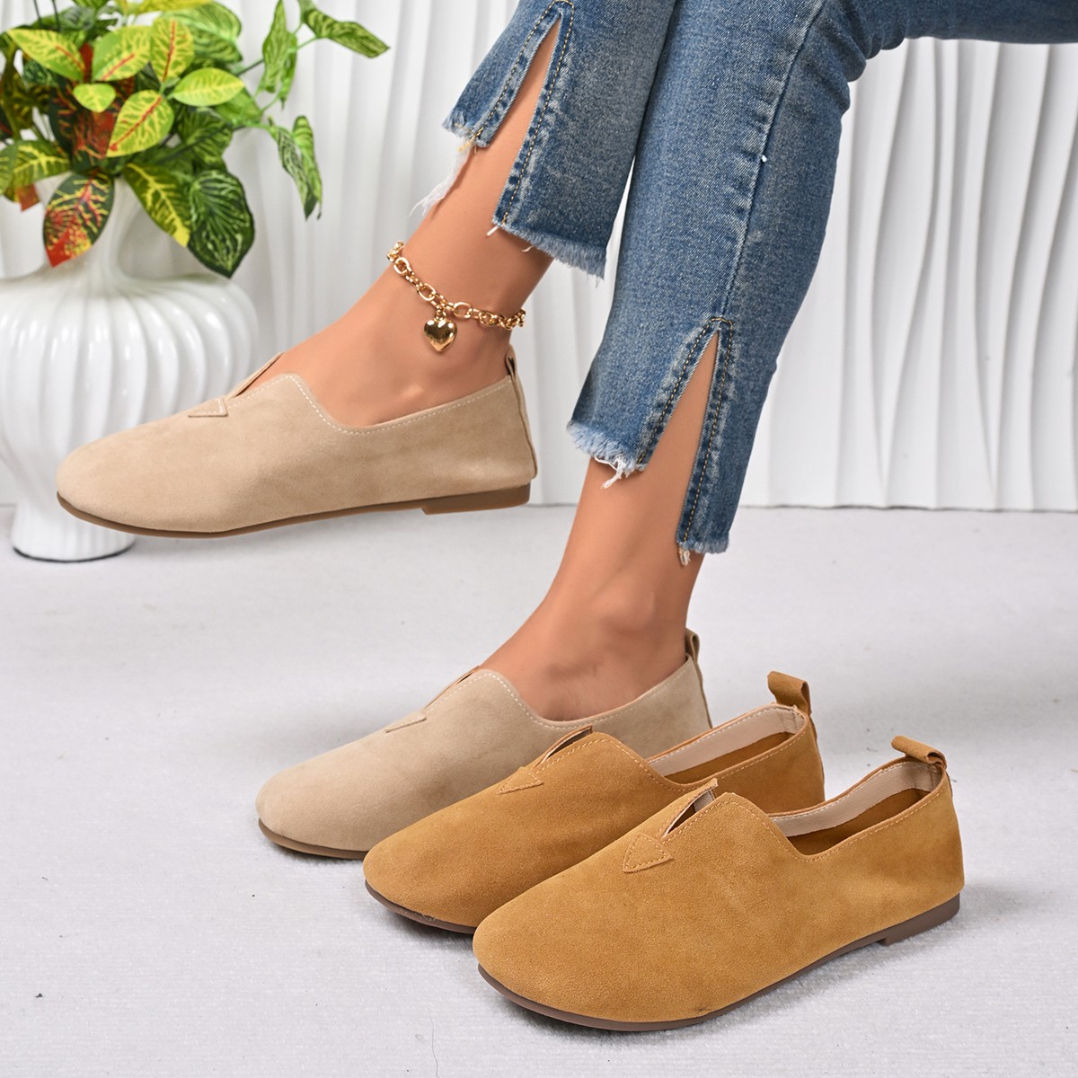 Women Shoes Quick Delivery - Women's Flat Shoes Slip-on Round Toe