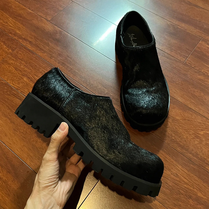 Women'S Shoes Paris - Paris Fashion Big Head Leather Shoes