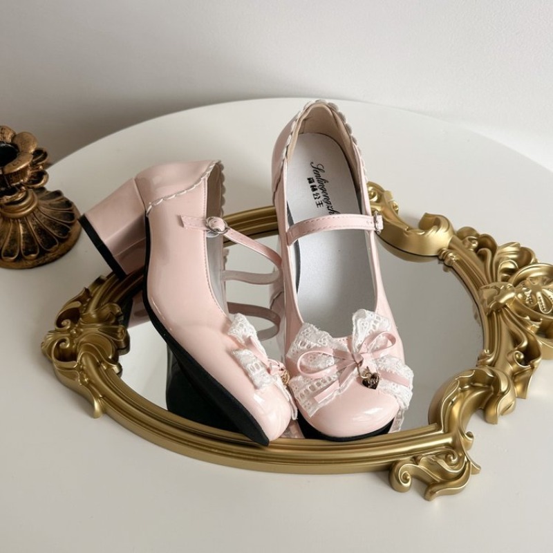 Sweet Lolita Butterfly-knot Wo - đánh giá và giá Patent Leather Pump