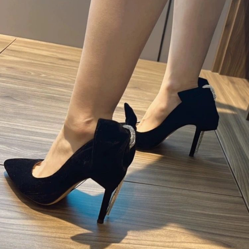 Black With Bow Stilito Woman P - đánh giá và giá Women Shoes Quick Delivery