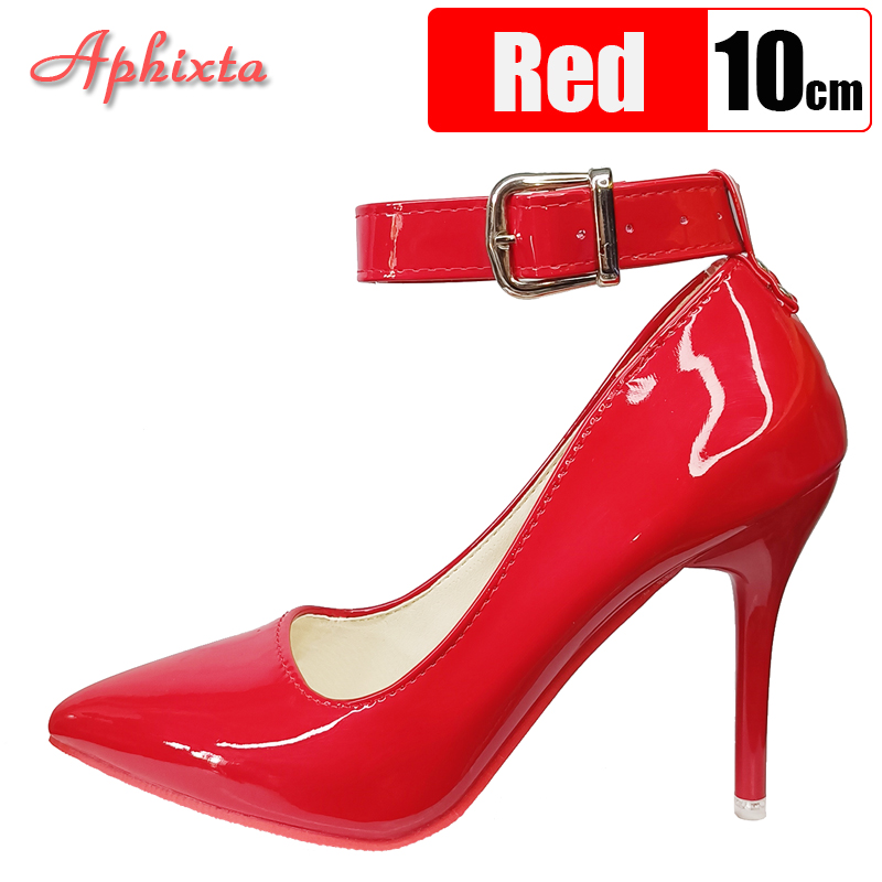 Aphixta 10cm/12cm Metal Belt B - đánh giá và giá Patent Leather Pump