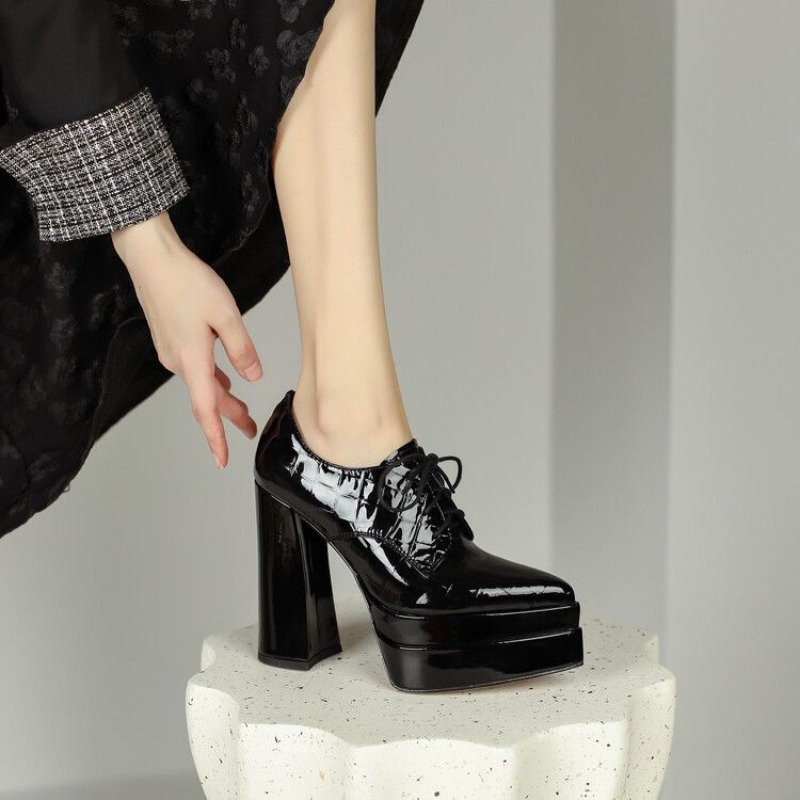 Pointed Toe Strappy High Heels - đánh giá và giá Patent Leather Pump
