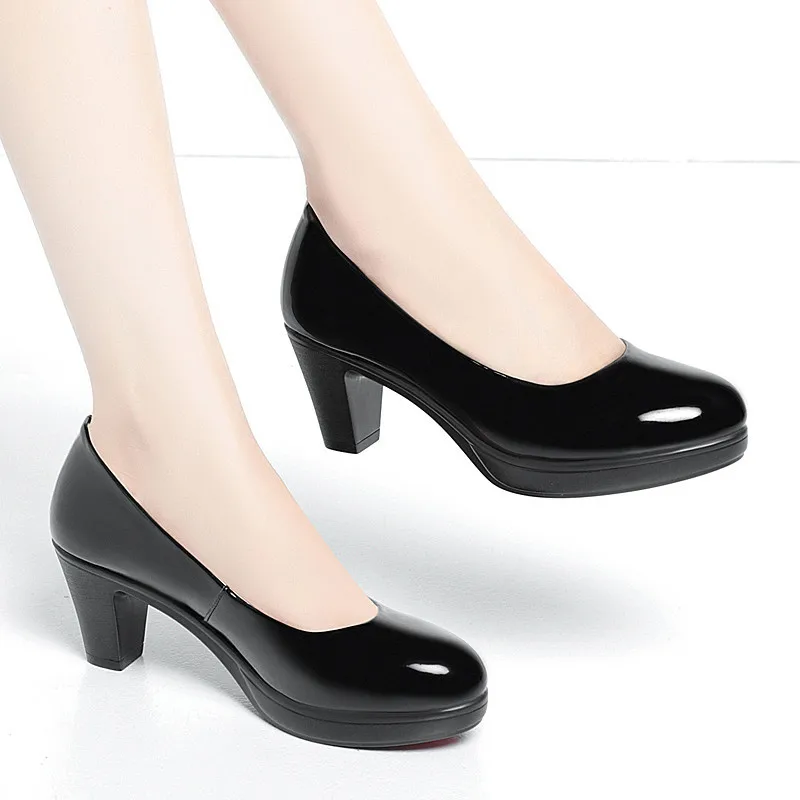 6cm 8cm Plus Size 34-42 Elegan - đánh giá và giá Patent Leather Pump