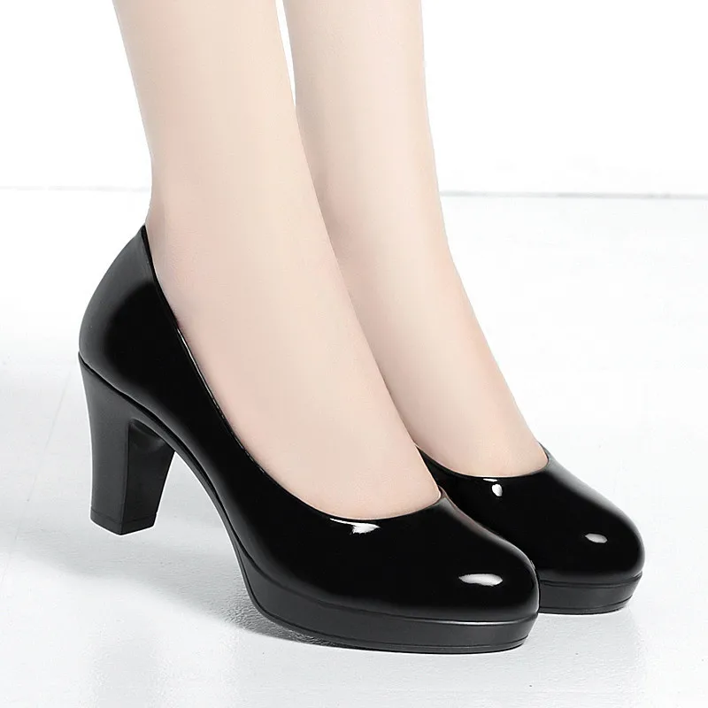 6cm 8cm Plus Size 34-42 Elegan - đánh giá và giá Patent Leather Pump