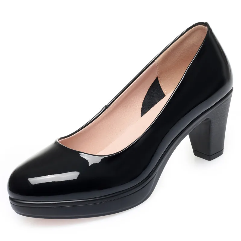 6cm 8cm Plus Size 34-42 Elegan - đánh giá và giá Patent Leather Pump