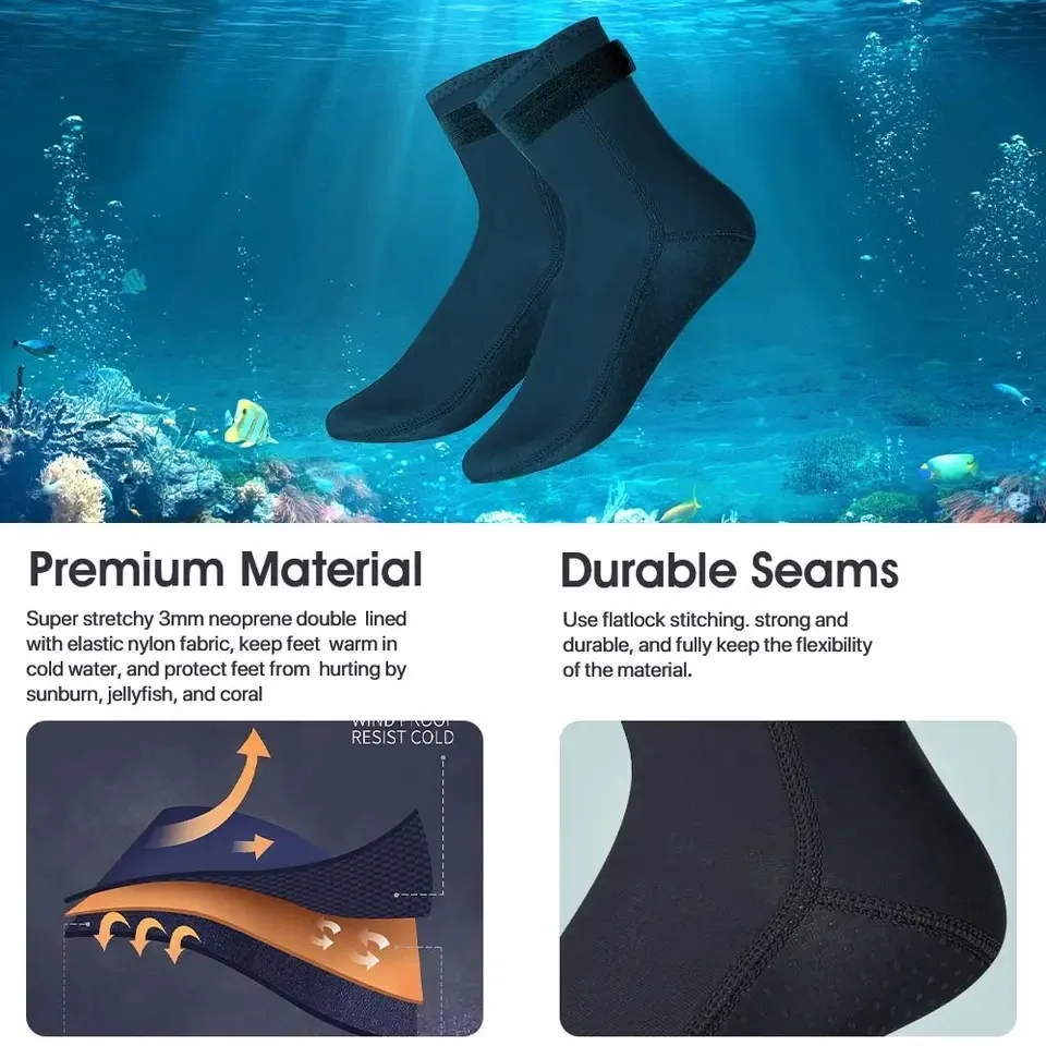 Neoprene Diving Socks 3mm Wets - đánh giá và giá Women'S Shoes For Neuropathy
