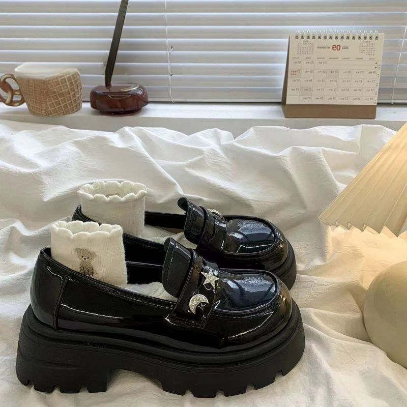Retro Black Spring and Autumn  - đánh giá và giá Women Shoes Quick Delivery