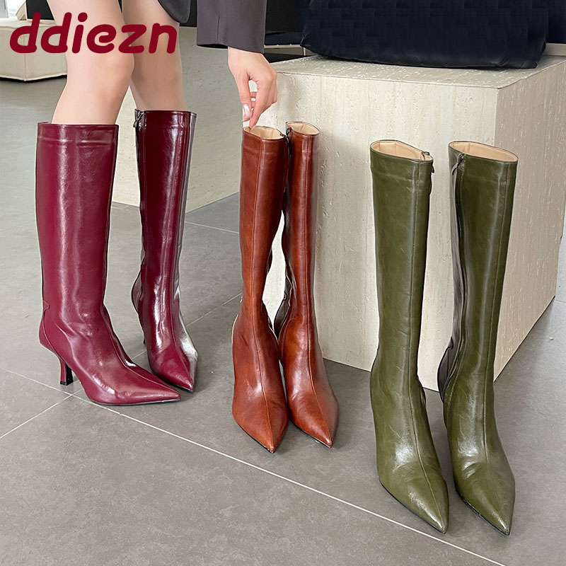Fashion Pointed Toe Ladies Kne - đánh giá và giá Women'S Shoes Big Feet