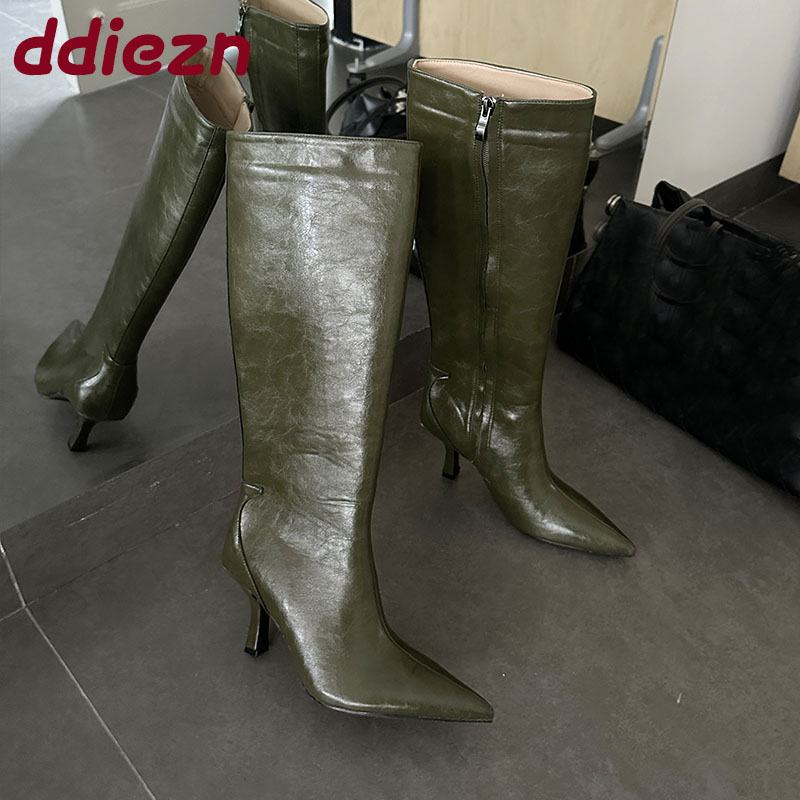 Fashion Pointed Toe Ladies Kne - đánh giá và giá Women'S Shoes Big Feet