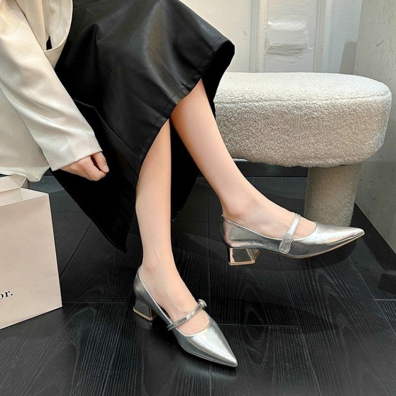 Pointed Toe With Medium Heels  - đánh giá và giá Women Shoes Quick Delivery