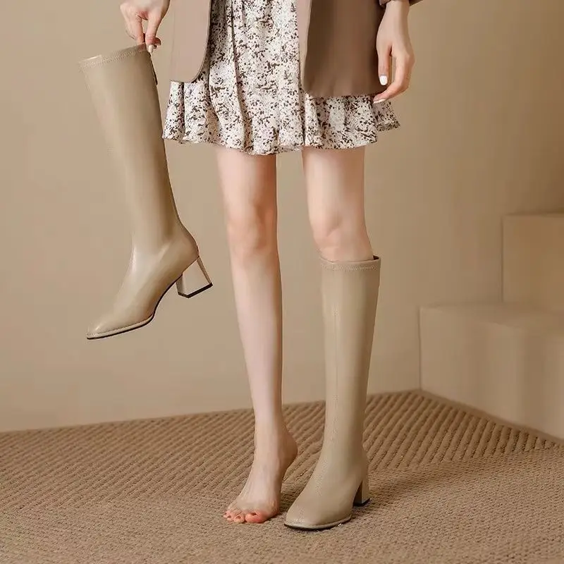 Square Toe Women's Long Boots  - đánh giá và giá Women'S Shoes For Work