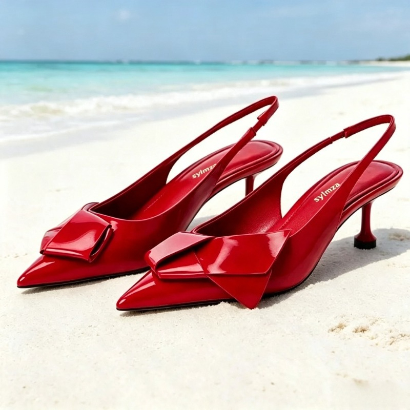 Red Patent Leather Slingback H - đánh giá và giá Patent Leather Pump