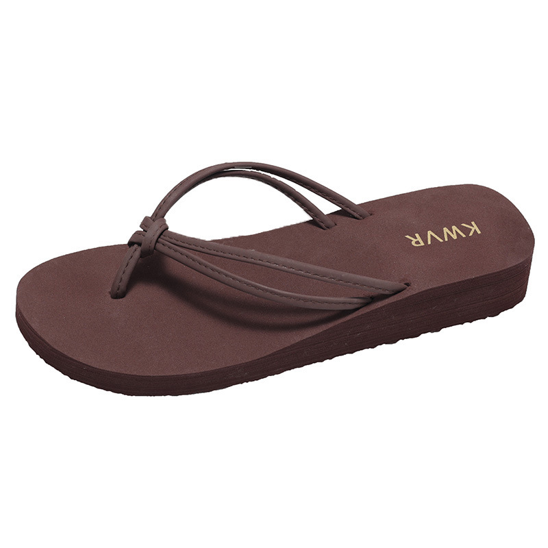 Women Brown Flip Flops Summer  - đánh giá và giá Thong Flat Sandal