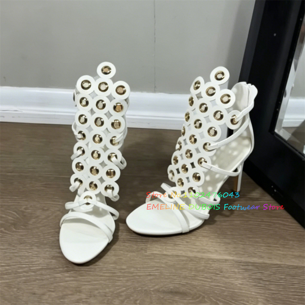 Gold Metal Circle Decor High H - đánh giá và giá Women'S Shoes Trendy