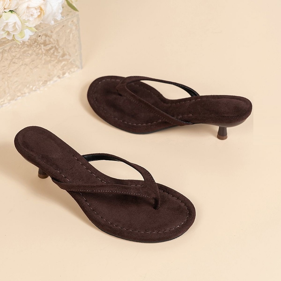 New Faux Suede Heeled Thong Sa - đánh giá và giá Thong Flat Sandal