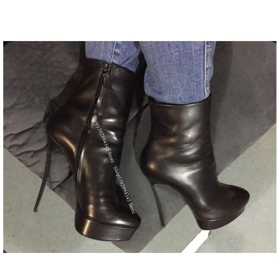 Black Zipper Matte Mid Calf Bo - đánh giá và giá Women'S Shoes Big Feet