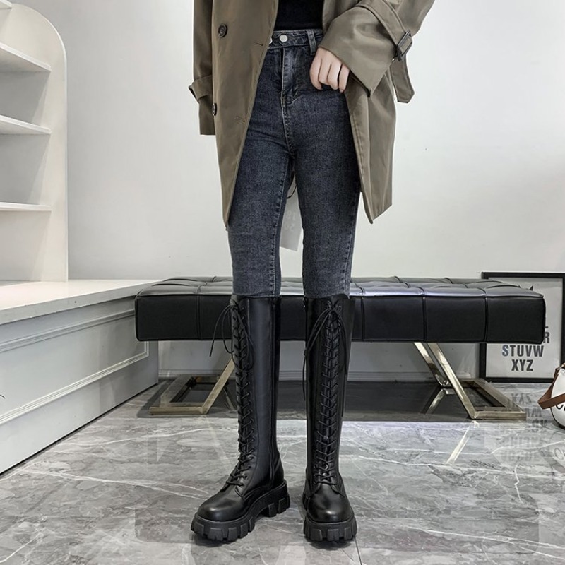 Women Knee High Boots Lace Up  - đánh giá và giá Women'S Shoes For Fall